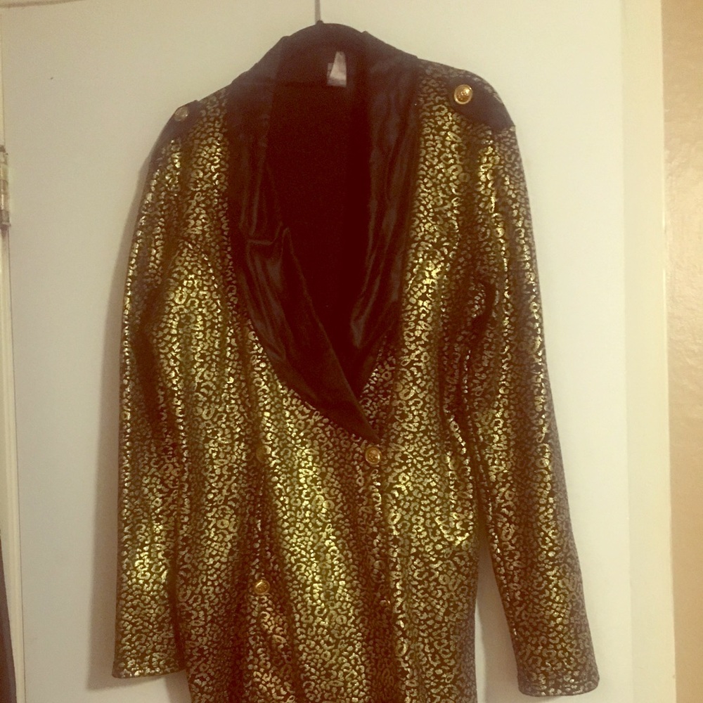 Vintage Metallic Mini Dress